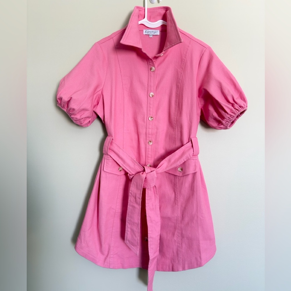Runway Scout Pink Denim Dress S - Picture 2 of 3